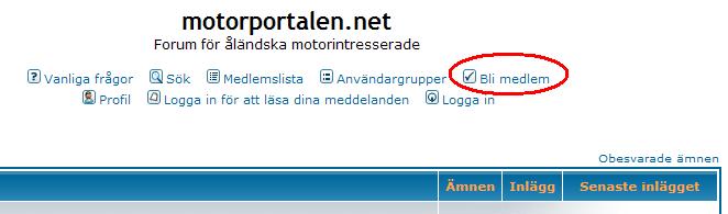 Bli medlem i motorportalen.net